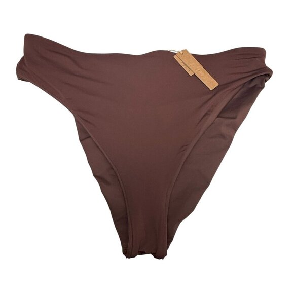 SKIMS Two Piece Swimsuit Plus Size 2X Brown Tank Bikini Top w/ Bottoms NWT - Picture 6 of 14